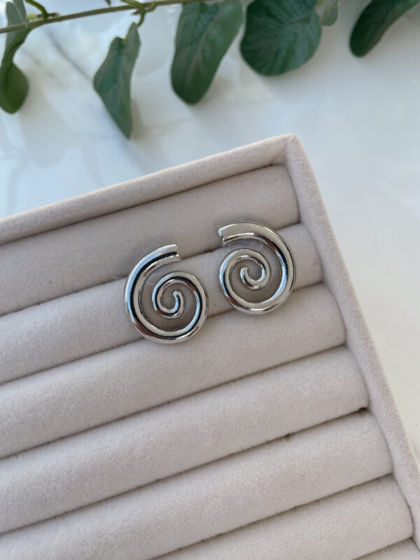 Arete Caracol plateado